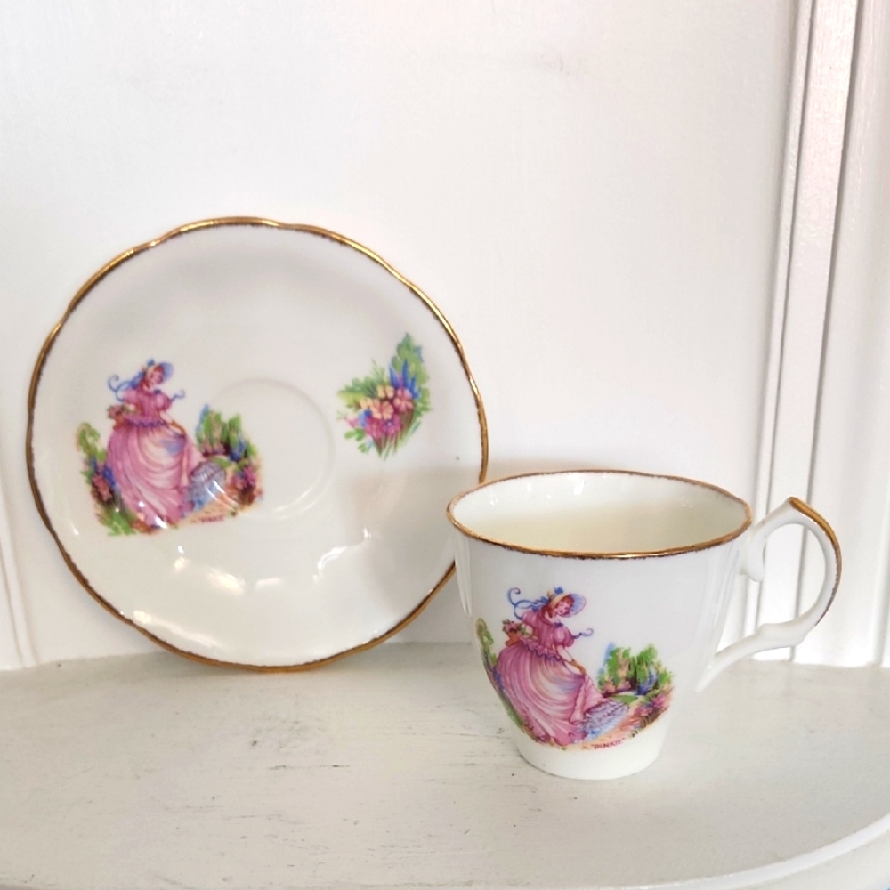 Jason Bone Pink Lady Teacup and Saucer